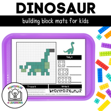 Load image into Gallery viewer, Dinosaur Building Brick Mats
