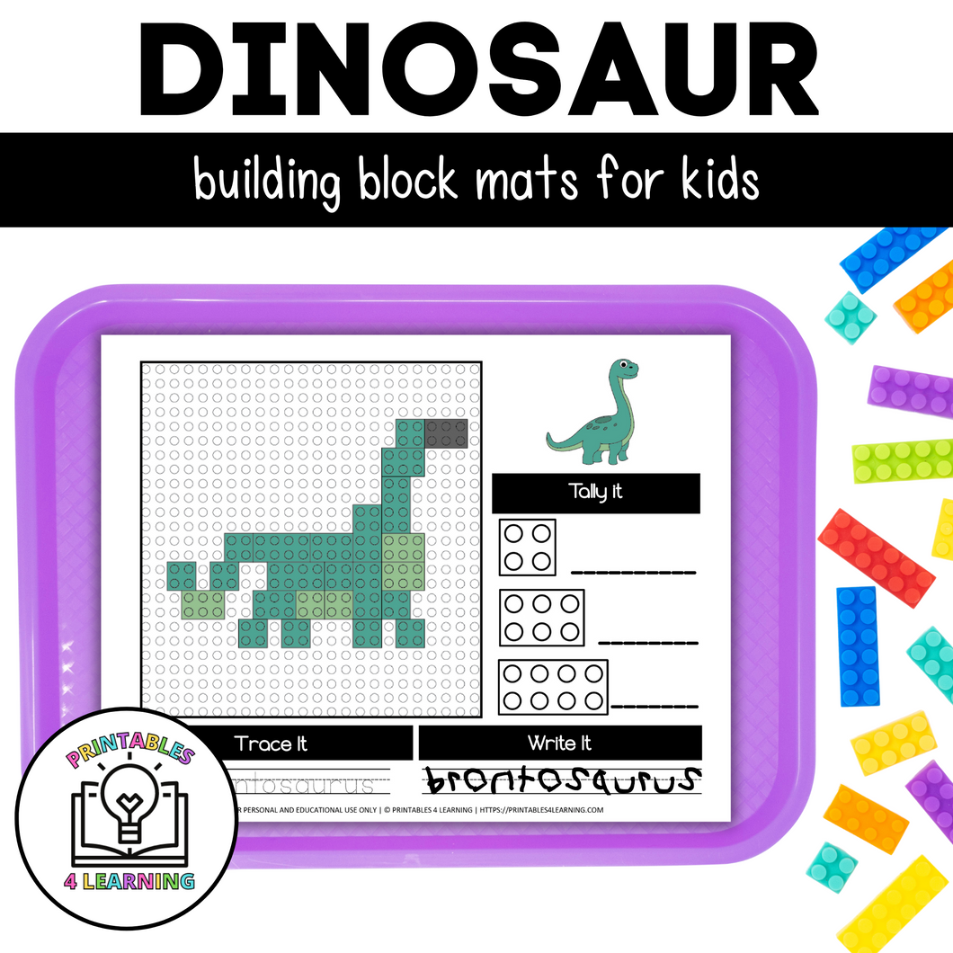 Dinosaur Building Brick Mats