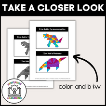 Load image into Gallery viewer, Dinosaur Magnetic Tile Task Cards
