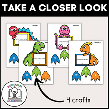 Load image into Gallery viewer, Editable Dinosaur Name Craft - Personalize, Print, Cut, and Paste
