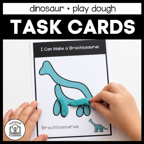 Dinosaurs Play Dough Task Cards
