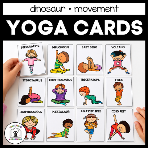 Yoga Cards for Kids: Dinosaur Poses