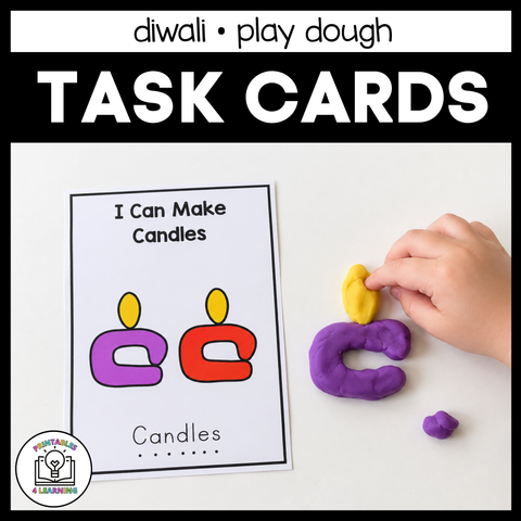 Diwali Playdough Task Cards | Holidays Around the World Activity