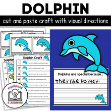 Load image into Gallery viewer, Dolphin Cut and Paste Craft with Visual Directions
