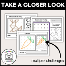 Load image into Gallery viewer, Easter Geoboards | Task Cards and Full Mat Geoboard Activities
