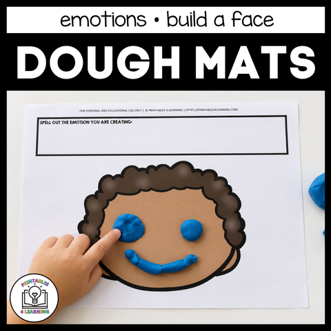 Build a Face Play Dough Mats