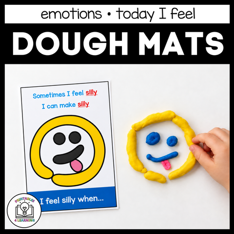 Let's Talk About Emotions Play Dough Mats