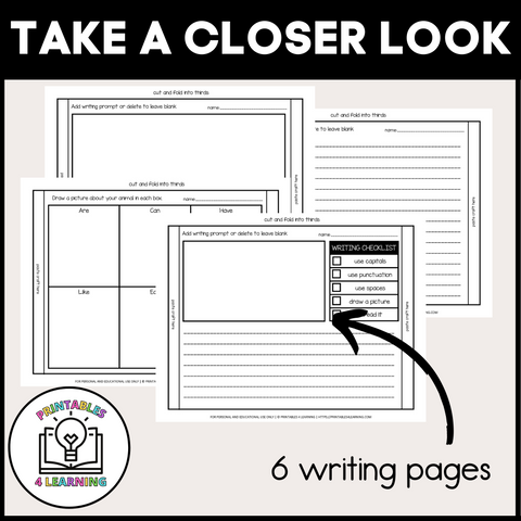 Editable Endangered Animal Writing Crafts
