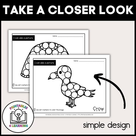 Fall Dot Marker Printables | Task Cards and Full-Page Activities