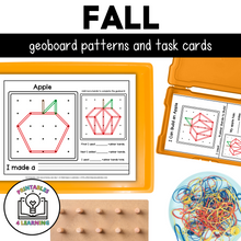 Load image into Gallery viewer, Fall Geoboards | Task Cards and Full Mat Geoboard Activities
