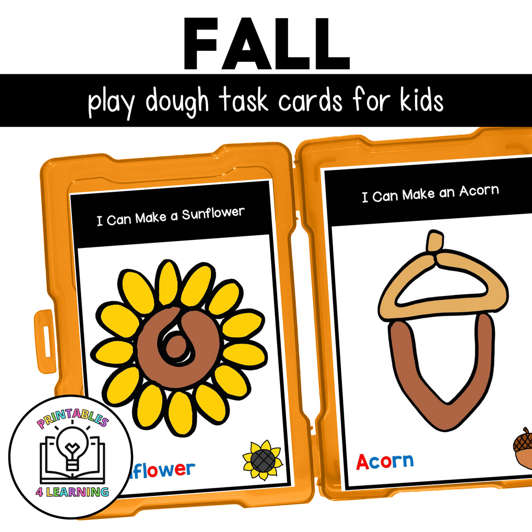 Fall Playdough Task Cards | Fun and Easy Fall-Themed Playdough Activities