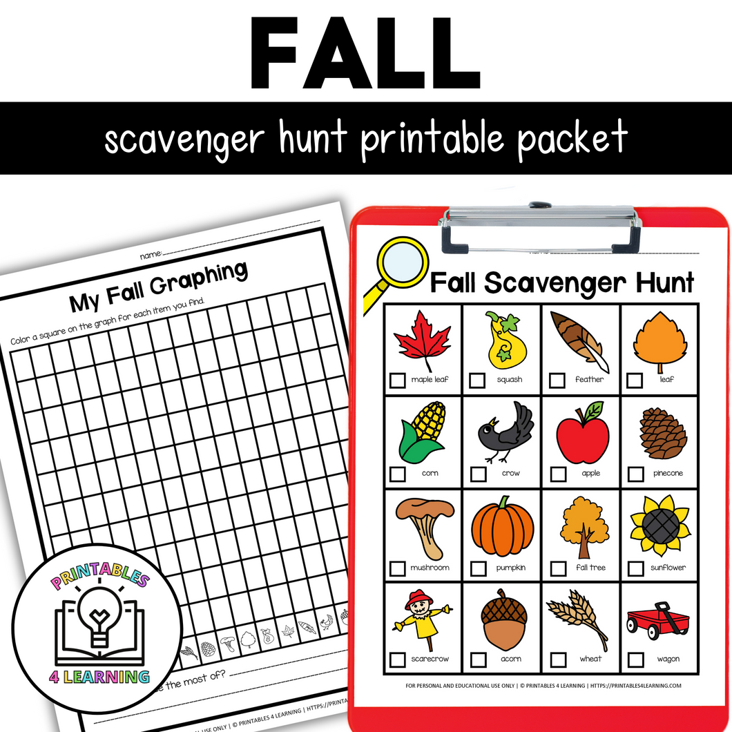 Fall Scavenger Hunt Packet