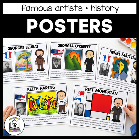 Printable Famous Artists Classroom Posters