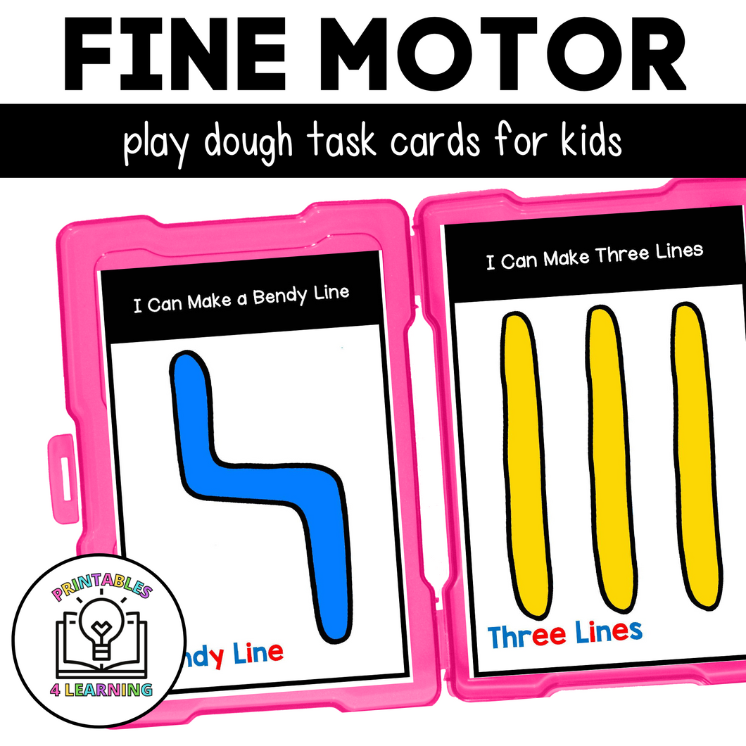 Fine Motor Skills Playdough Task Cards