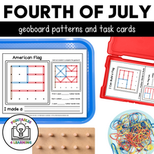 Load image into Gallery viewer, Fourth of July Geoboards | Task Cards and Full Mat Geoboard Activities
