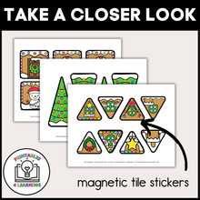 Load image into Gallery viewer, Build a Gingerbread House Magnetic Tile Printables
