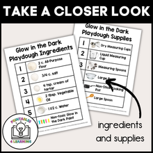 Load image into Gallery viewer, Adapted Visual Recipe: Glow in the Dark Play Dough
