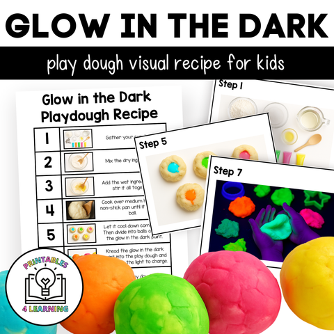 Adapted Visual Recipe: Glow in the Dark Play Dough