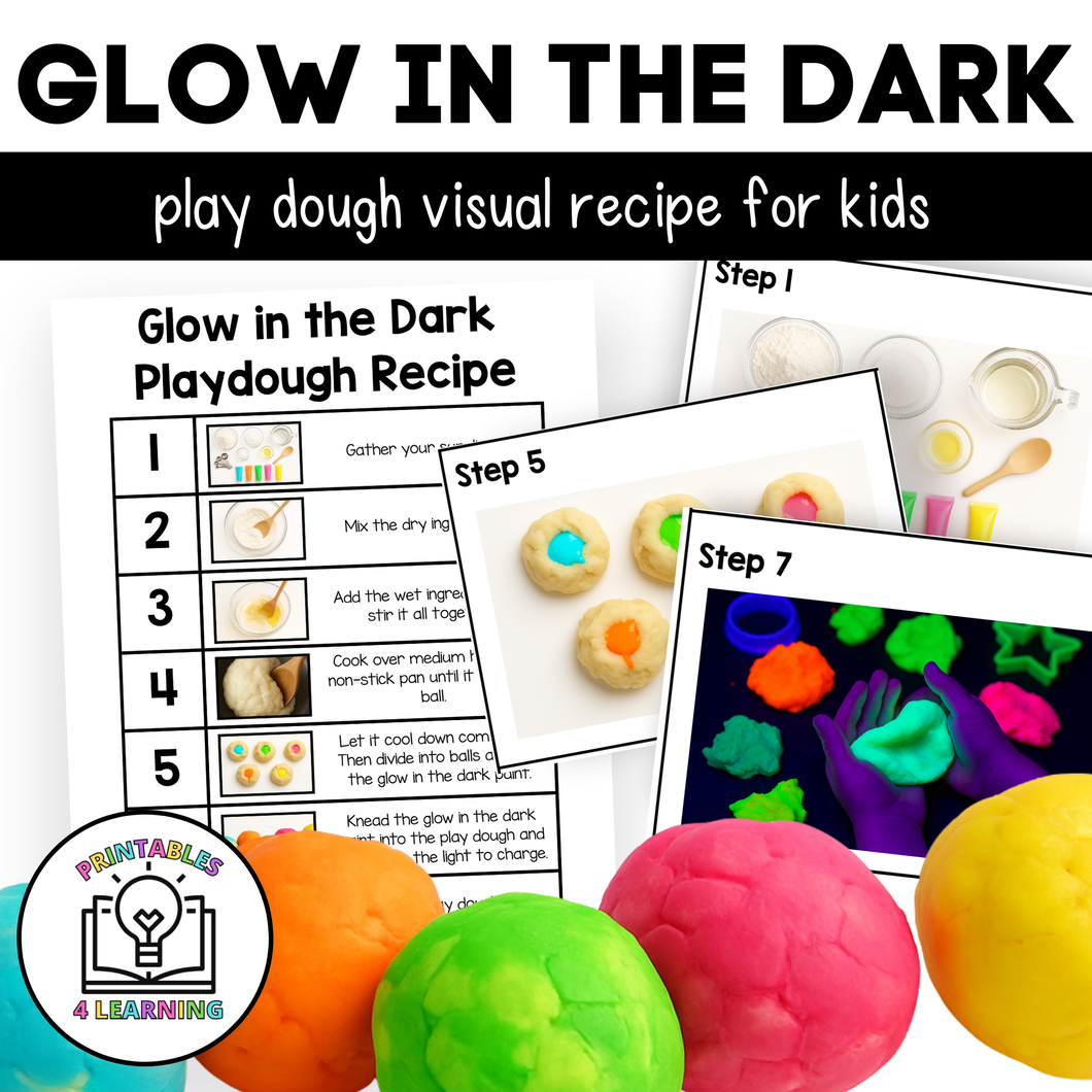 Adapted Visual Recipe: Glow in the Dark Play Dough
