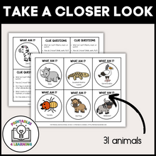 Load image into Gallery viewer, product image that shows that the who am I head band game includes 31 grassland animals.
