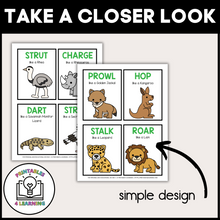 Load image into Gallery viewer, Grassland Animal Movement Cards for Brain Break Activities
