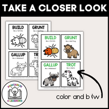 Load image into Gallery viewer, Grassland Animal Movement Cards for Brain Break Activities
