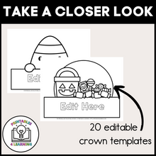 Load image into Gallery viewer, Halloween-Themed Editable Crown Templates
