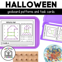 Load image into Gallery viewer, Halloween Geoboards | Task Cards and Full Mat Geoboard Activities
