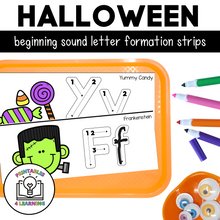 Load image into Gallery viewer, Halloween Letter Tracing Practice Strips | Beginning Sounds and Letter Formation
