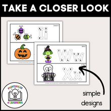 Load image into Gallery viewer, Halloween Letter Tracing Practice Strips | Beginning Sounds and Letter Formation
