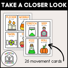 Load image into Gallery viewer, Halloween Movement Cards for Brain Break Activities
