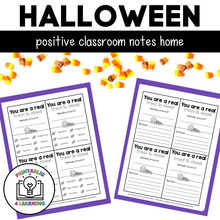 Load image into Gallery viewer, Halloween-Themed Positive Classroom Notes Home
