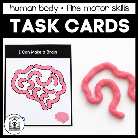 Human Anatomy Play Dough Task Cards