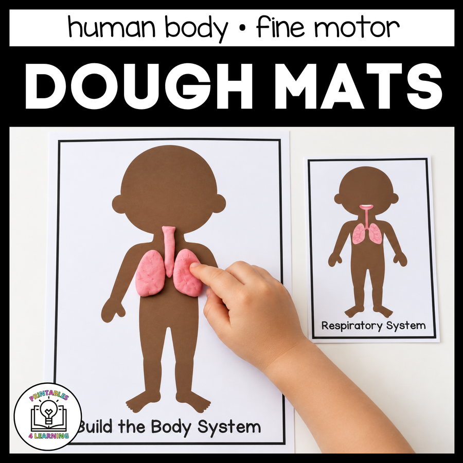 Human Body Playdough Mats | Fun and Educational Anatomy Activity for Kids
