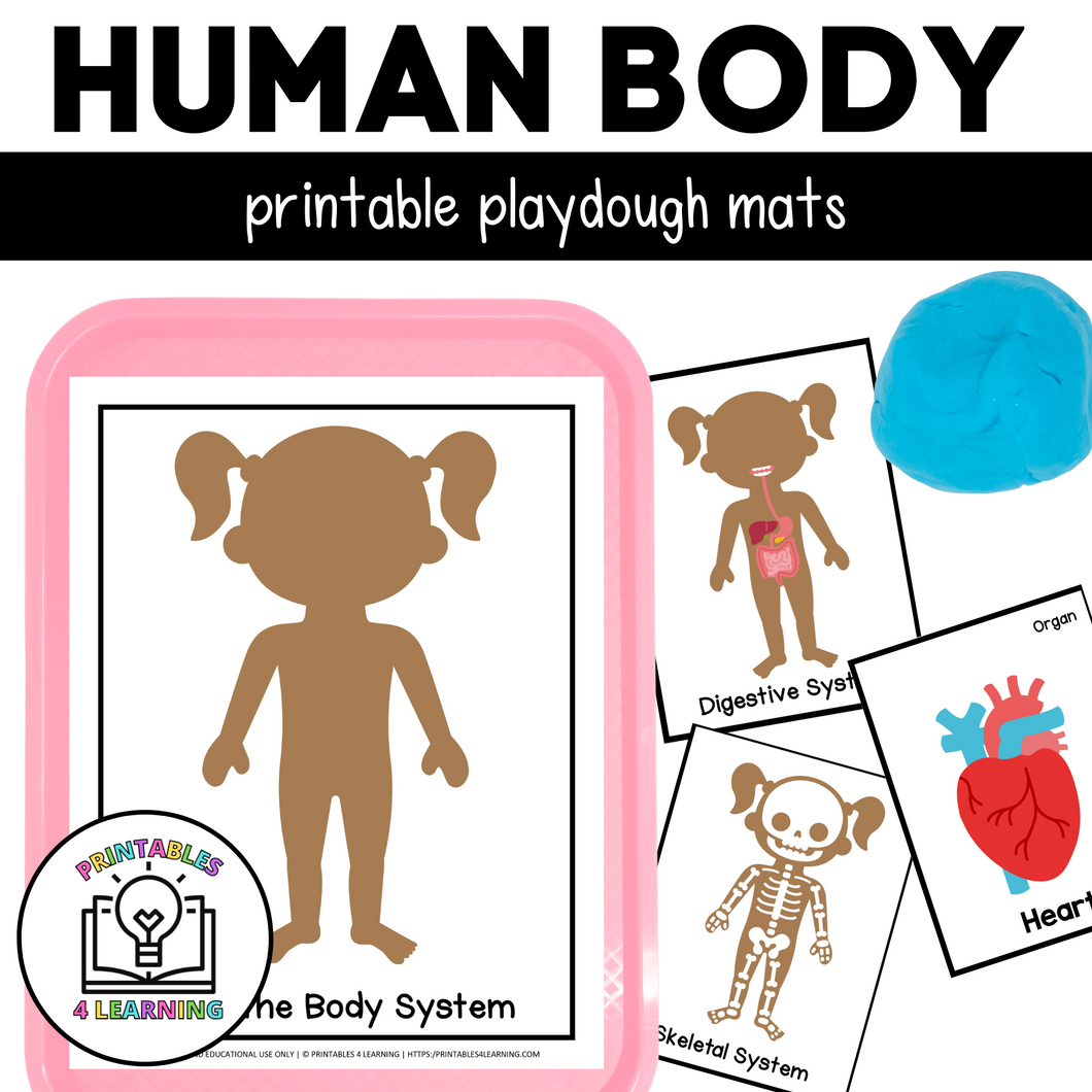 Human Body Playdough Mats | Fun and Educational Anatomy Activity for Kids