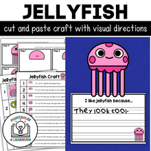 Load image into Gallery viewer, Jellyfish Cut and Paste Craft with Visual Directions
