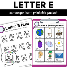 Load image into Gallery viewer, Letter E Scavenger Hunt Packet
