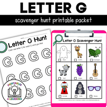 Load image into Gallery viewer, Letter G Scavenger Hunt Packet
