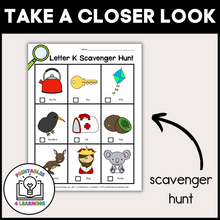 Load image into Gallery viewer, Letter K Scavenger Hunt Packet
