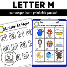 Load image into Gallery viewer, Letter M Scavenger Hunt Packet
