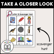 Load image into Gallery viewer, Letter Q Scavenger Hunt Packet
