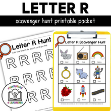 Load image into Gallery viewer, Letter R Scavenger Hunt Packet
