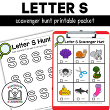 Load image into Gallery viewer, Letter S Scavenger Hunt Packet
