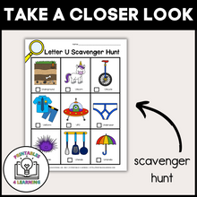 Load image into Gallery viewer, Letter U Scavenger Hunt Packet
