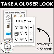 Load image into Gallery viewer, Letter V Scavenger Hunt Packet
