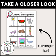 Load image into Gallery viewer, Letter W Scavenger Hunt Packet
