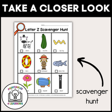 Load image into Gallery viewer, Letter Z Scavenger Hunt Packet
