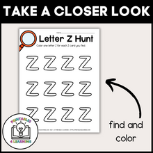 Load image into Gallery viewer, Letter Z Scavenger Hunt Packet
