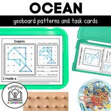 Load image into Gallery viewer, Ocean Geoboards | Task Cards and Full Mat Geoboard Activities
