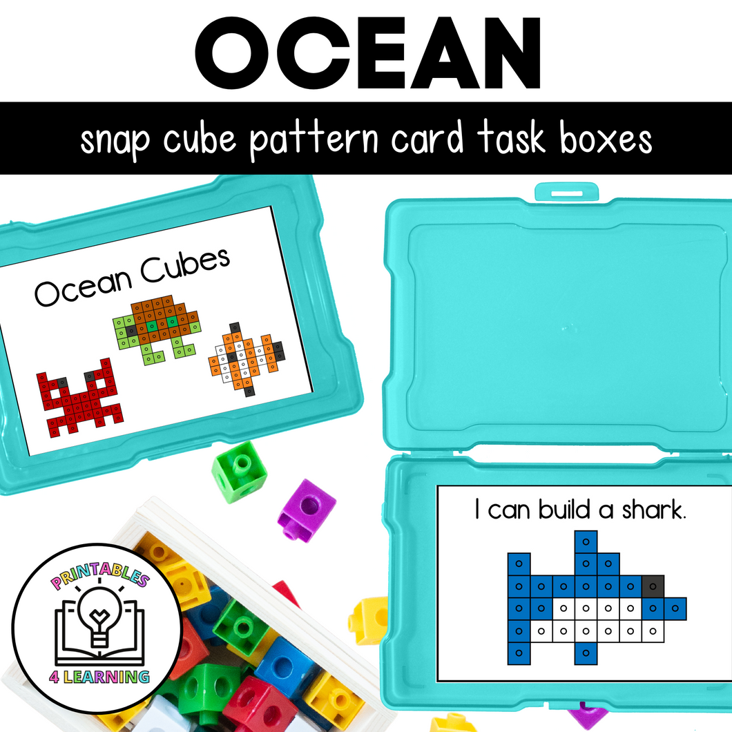 Ocean Snap Cube Task Box